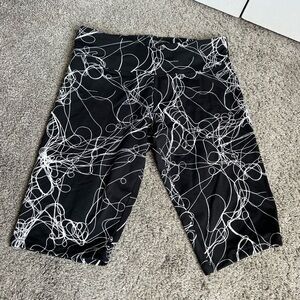 Calvin Klein Black and White Patterned Sport Shorts